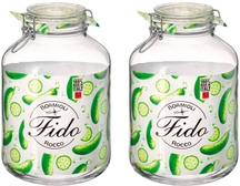 Ensemble de bocaux Bormioli Rocco - Weckpot - Fido - 5 L - 2 pièces