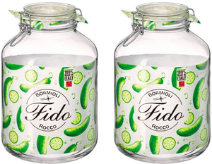 Ensemble de bocaux Bormioli Rocco - Weckpot - Fido - 5 L - 2 pièces