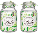 Ensemble de bocaux Bormioli Rocco - Bocal en verre - Fido - 3 L - 2 pièces