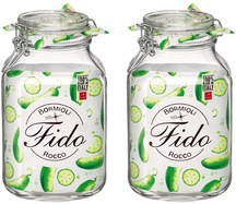 Ensemble de bocaux Bormioli Rocco - Bocal en verre - Fido - 3 L - 2 pièces