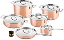 Set de casseroles Ducq - Induction - 3-Ply Cuivre - Ø16-28 cm - 6 pièces
