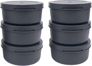 Ensemble de boîtes à pâte Zii Pa - Ardoise - Spetina - ø 16 cm - 6 pièces