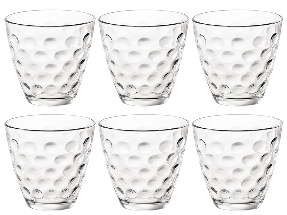 Ensemble de verres a eau Bormioli Rocco - Gobelets - Dots - 250 ml - 6 pièces