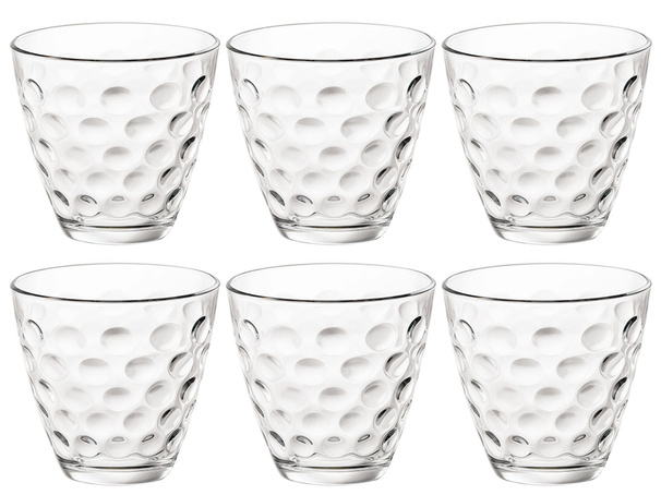 Ensemble de verres a eau Bormioli Rocco - Gobelets - Dots - 250 ml - 6 pièces