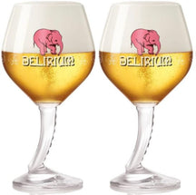 Set de verres à bière Delirium - Verres sur pied - Pub Surf - 33 cl - 2 pièces