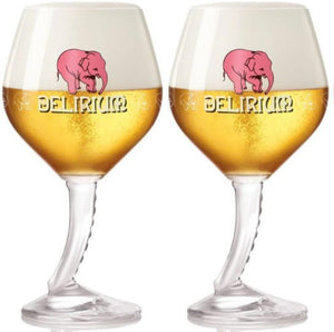 Set de verres à bière Delirium - Verres sur pied - Pub Surf - 33 cl - 2 pièces