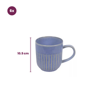 Ensemble de mugs Cookinglife - Mugs a cafe - Aqua Maris - 400 ml - 6 pièces