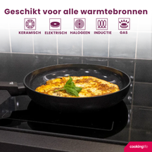 Poêle Cookinglife - Poêle à pancakes - Black Cera - Ø 24 cm - en aluminium