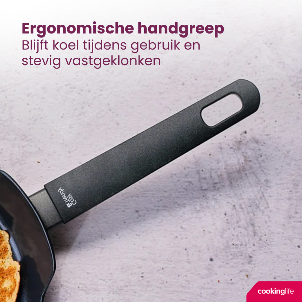 Poêle Cookinglife - Poêle à pancakes - Black Cera - Ø 24 cm - en aluminium
