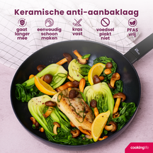 Poêle Cookinglife - Poêle à frire - Black Cera - Ø 28 cm - en aluminium