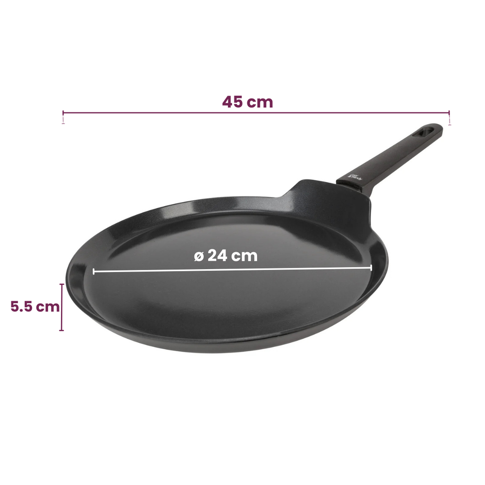 Poêle Cookinglife - Poêle à pancakes - Black Cera - Ø 24 cm - en aluminium