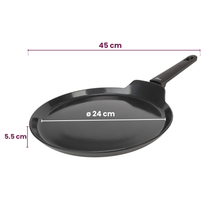 Poêle Cookinglife - Poêle à pancakes - Black Cera - Ø 24 cm - en aluminium