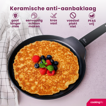 Poêle Cookinglife - Poêle à pancakes - Black Cera - Ø 24 cm - en aluminium