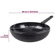 Poêle wok Cookinglife - Wok en aluminium - Black Cera - Ø 28 cm
