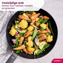 Poêle wok Cookinglife - Wok en aluminium - Black Cera - Ø 28 cm