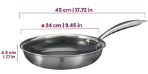 Batterie de cuisine Poêle Cookinglife HexaCook Hybride 2 pièces - ø 24 & 28 cm - ANTI-ADHÉSIF - compatible avec toutes les sources de chaleur - revêtement antiadhésif en céramique