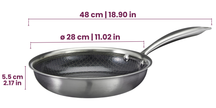 Batterie de cuisine Poêle Cookinglife HexaCook Hybride 2 pièces - ø 24 & 28 cm - ANTI-ADHÉSIF - compatible avec toutes les sources de chaleur - revêtement antiadhésif en céramique