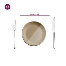 Service de table Cookinglife Leem 18 pièces / 6 personnes - 6 assiettes à dîner, 6 assiettes à petit-déjeuner et 6 bols