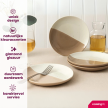 Set d'assiettes Cookinglife - Assiettes à dessert - Leem - 18,5 cm - 6 pièces