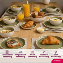 Ensemble d'assiettes Cookinglife - Petit-déjeuner - Mousse - 21 cm - 6 pièces