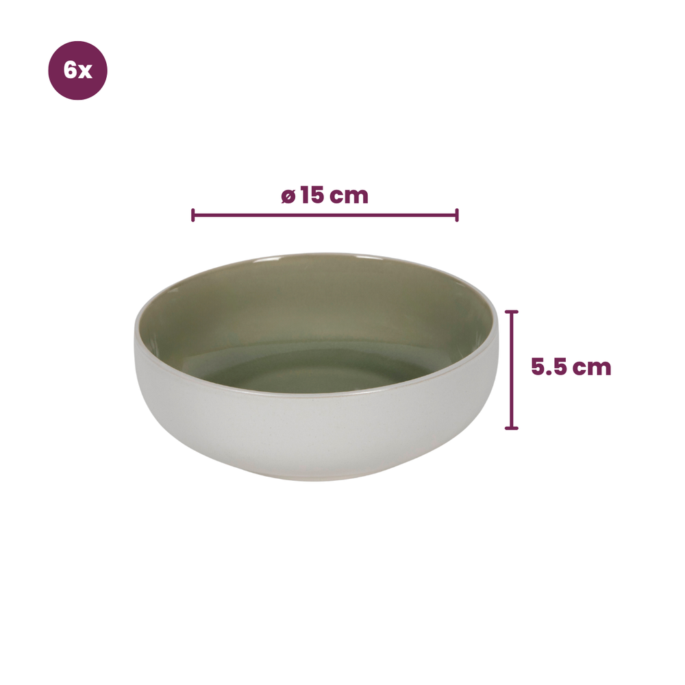Set de vaisselle Cookinglife - Service 6 pers - Mos Vert - Ø27 cm - 18 pièces