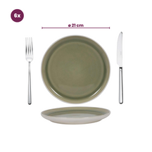 Ensemble d'assiettes Cookinglife - Petit-déjeuner - Mousse - 21 cm - 6 pièces