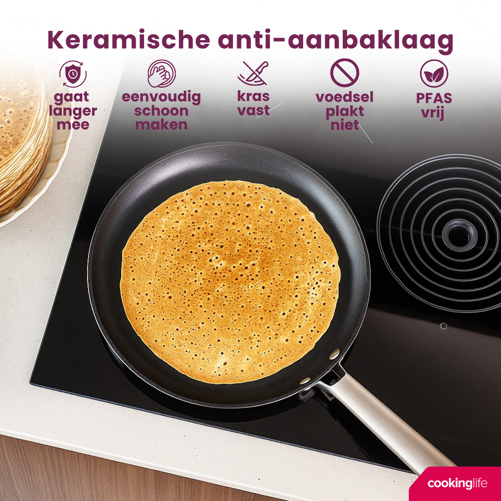 Poêle à pancakes ProForge - Poêle à crêpes - ProForge - 28 cm