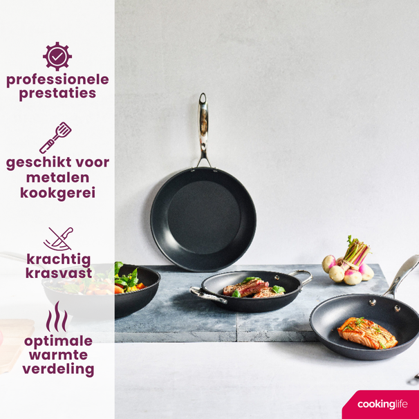 Set de poêles Cookinglife - Poêle à frire - Revolt - Ø 24 & 28 cm - 2 pièces