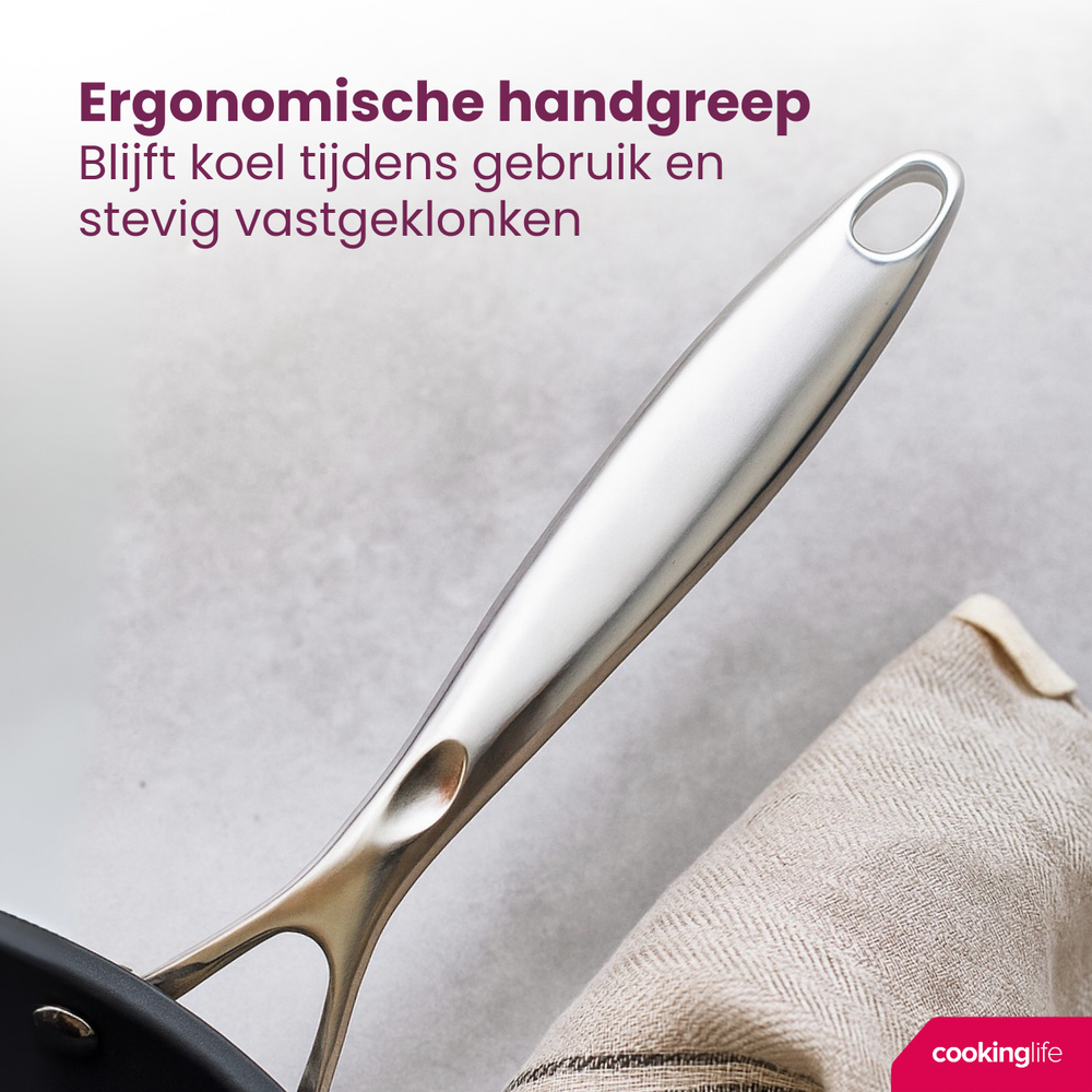 Set de poêles Cookinglife - Poêle à frire - Revolt - Ø 24 & 28 cm - 2 pièces