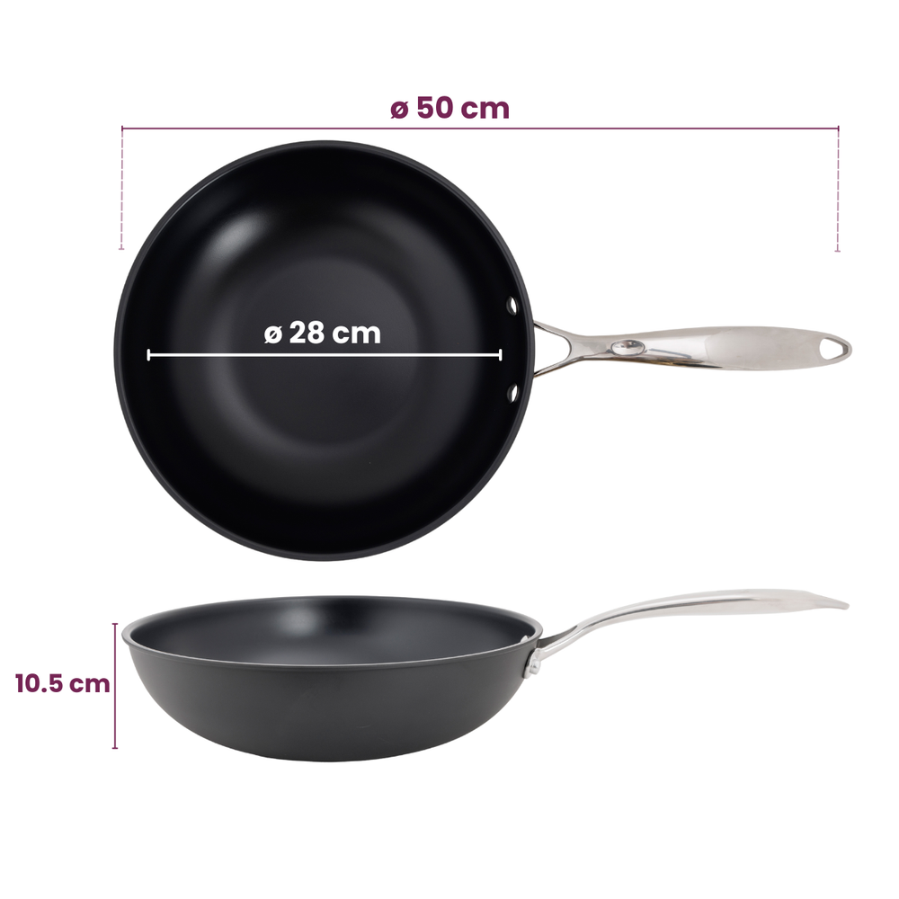 Wok Cookinglife - Wok à frire - Revolt - Ø 28 cm - en aluminium