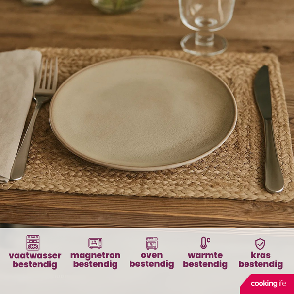 Ensemble d'assiettes à petit-déjeuner Cookinglife - Sabi - Ø 21 cm - 6 pièces