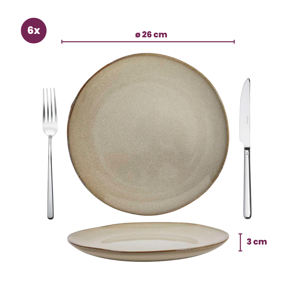 Ensemble de vaisselle Cookinglife - Service complet - Sabi - Ø 26 cm - 18 pièces