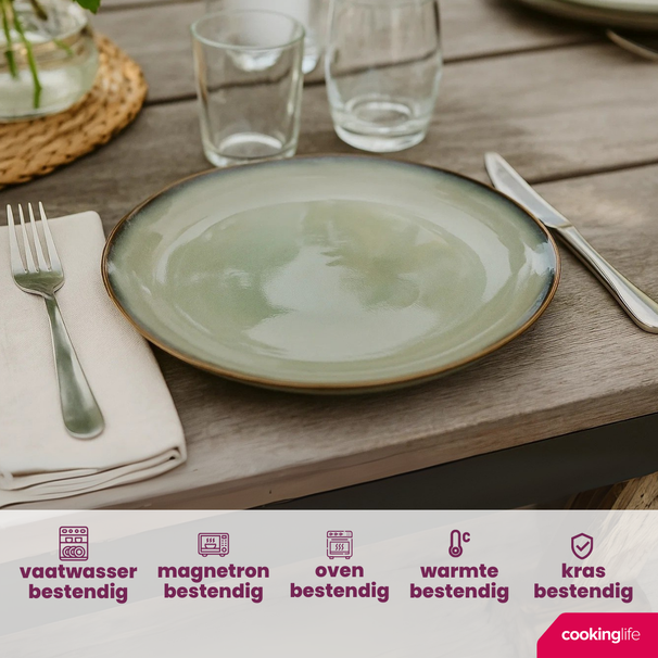 Service de vaisselle Cookinglife - Service 6 personnes - Sabi - 26 cm - 18 pièces