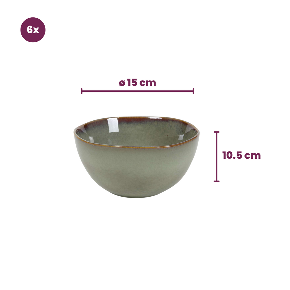 Service de vaisselle Cookinglife - Service 6 personnes - Sabi - 26 cm - 18 pièces