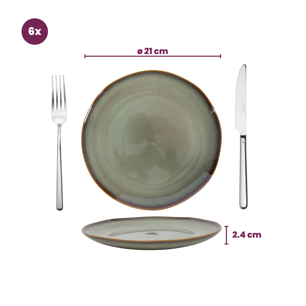 Service de vaisselle Cookinglife - Service 6 personnes - Sabi - 26 cm - 18 pièces