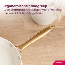 Ensemble de poêles Cookinglife - Poêles à frire - Style - Ø 24/28 cm - 2 pièces