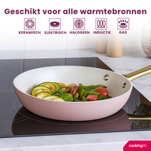 Ensemble de poêles Cookinglife - Poêles à frire - Style - Ø 24/28 cm - 2 pièces