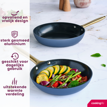 Ensemble de poêles Cookinglife - Poêles à frire - Style - Ø24 & 28 cm - 2 pièces
