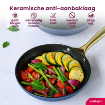 Ensemble de poêles Cookinglife - Poêles à frire - Style - Ø24 & 28 cm - 2 pièces