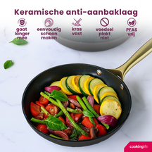 Ensemble de poêles Cookinglife - Poêles à frire - Style - Ø 24/28 cm - 2 pièces