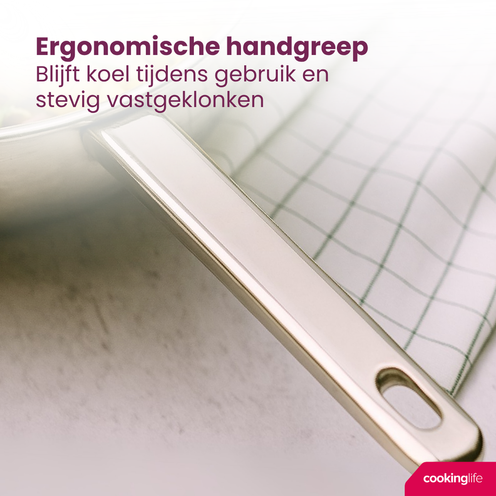 Poêle Cookinglife - Poêle à frire - Superior - Ø 28 cm - en inox