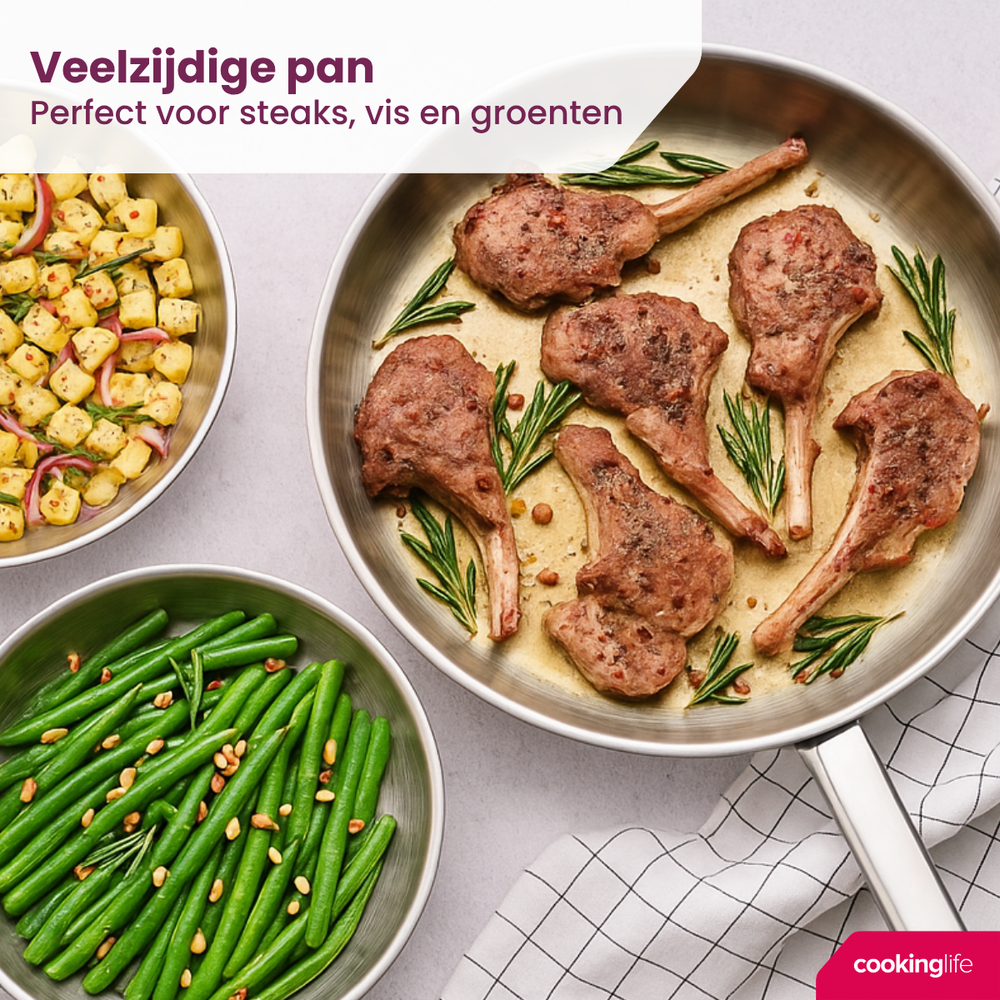 Poêle Cookinglife - Poêle à frire - Superior - Ø 28 cm - en inox