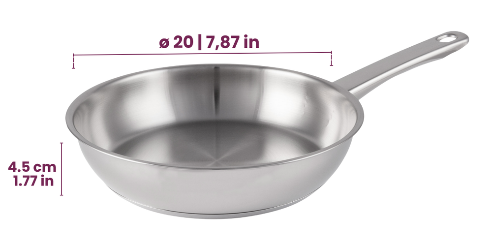 Poêle à frire Cookinglife - Poêle en inox triply - Superior - 20 cm