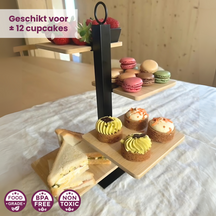 Étagère Cookinglife à 4 niveaux avec bol – Métal noir