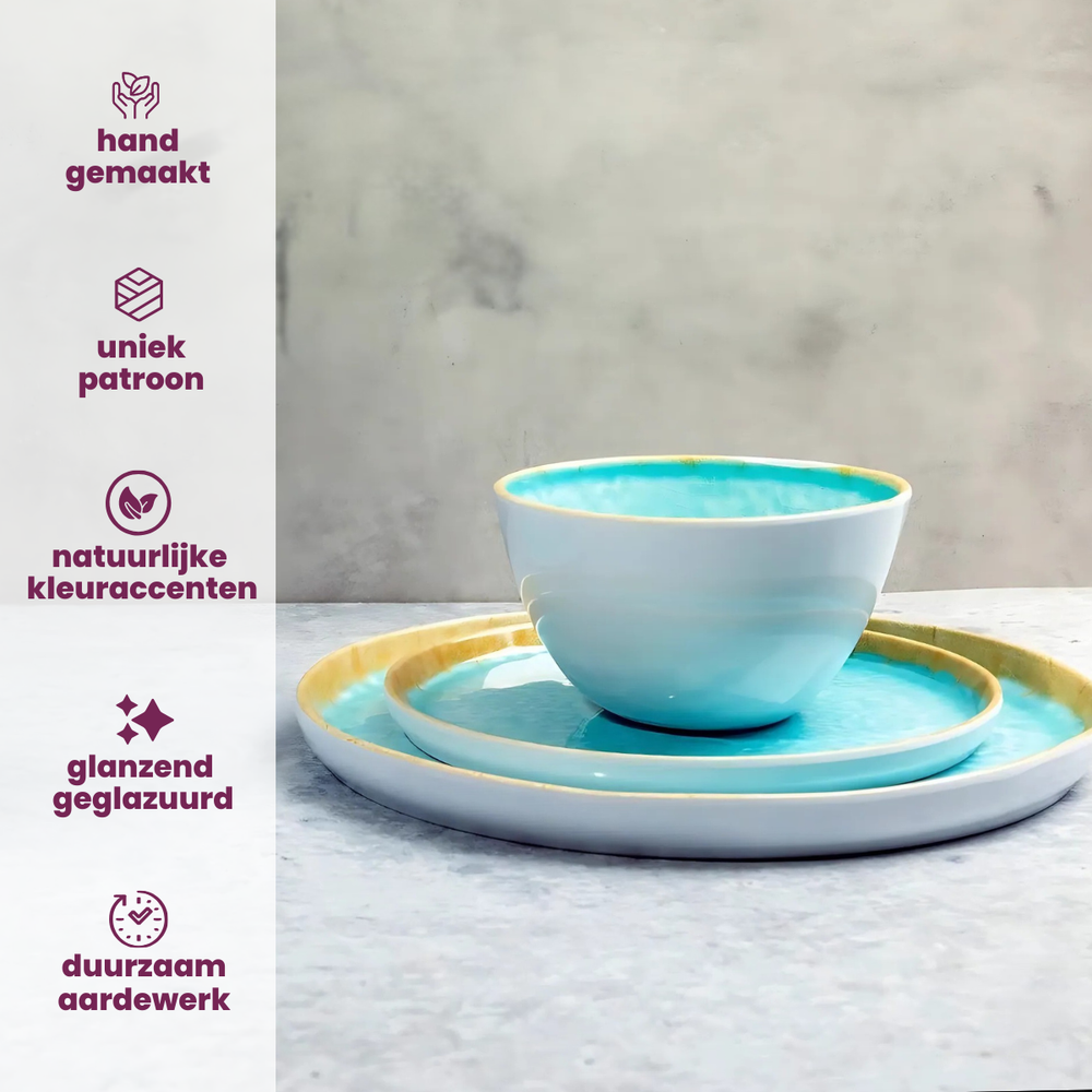 Ensemble de mugs Cosy&Trendy - Mugs à café - Laguna Azzurro - 390 ml - 4 pièces