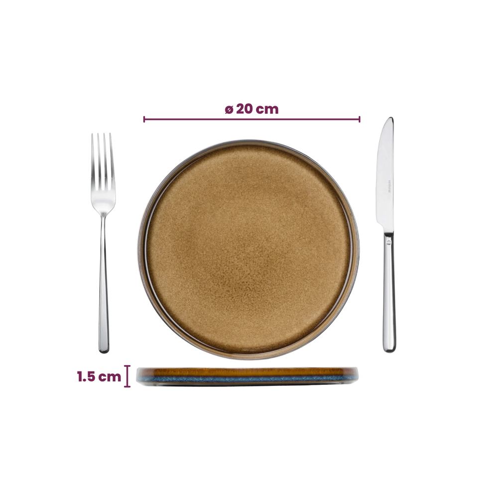 Set de vaisselle Cosy & Trendy - 6 personnes - Quintana Amber - 28 cm - 18 pièces