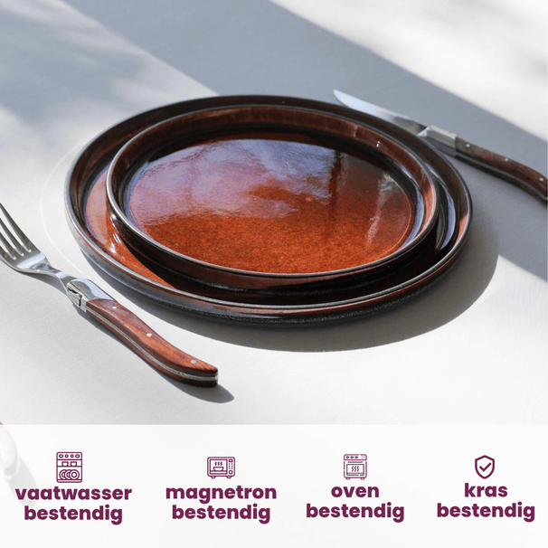 Ensemble d'assiettes Cosy&Trendy - Dessert - Quintana Amber - 22 cm - 4 pièces