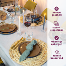 Set de vaisselle Cosy & Trendy - 6 personnes - Quintana Amber - 28 cm - 18 pièces