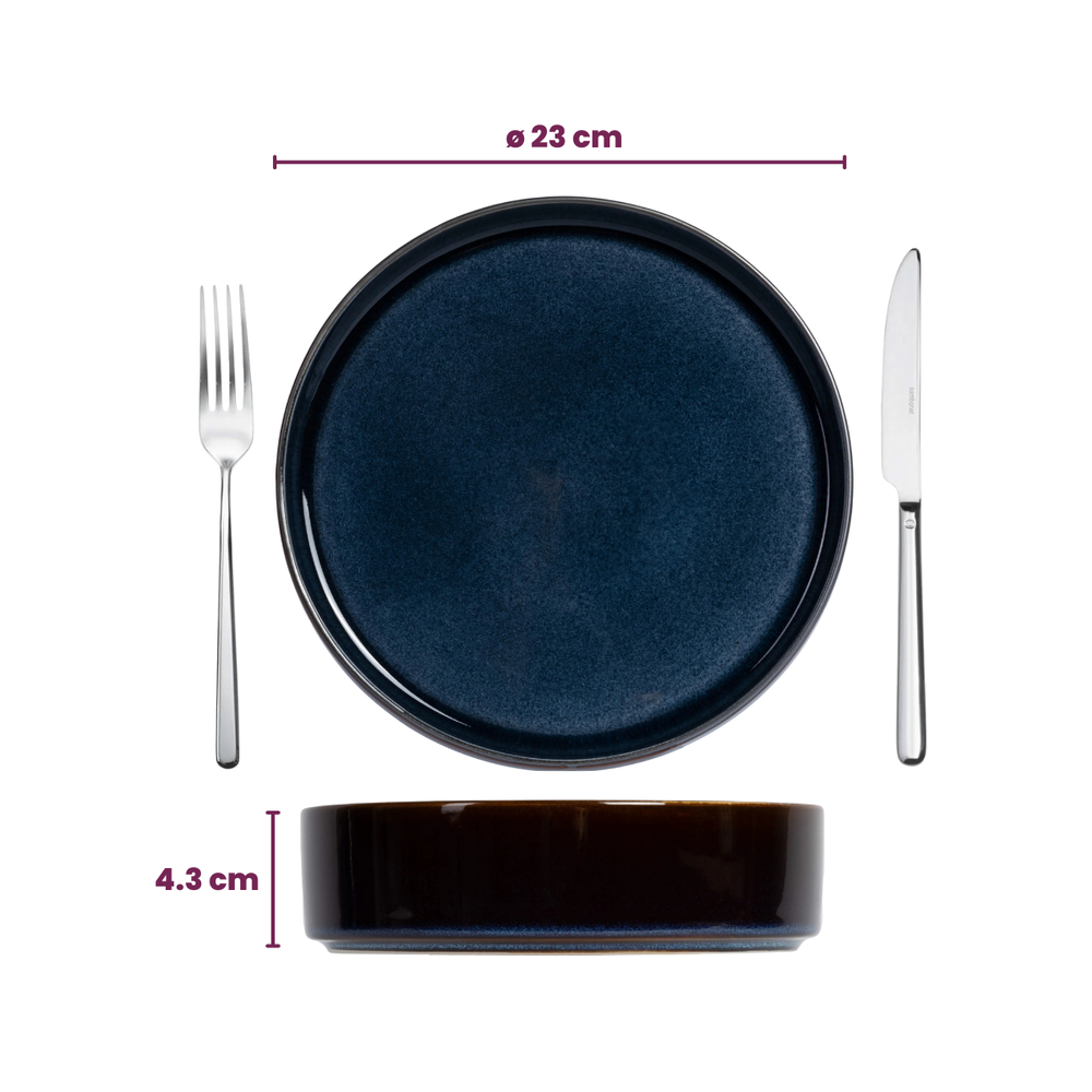Set d'assiettes Cosy&Trendy - Assiettes à pâtes - Quintana - ø 23 cm - 4 pièces