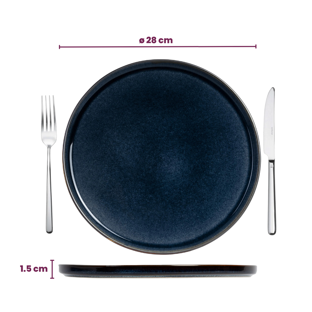 Set d'assiettes Cosy & Trendy - Assiettes de dîner - Quintana - 28 cm - 4 pièces